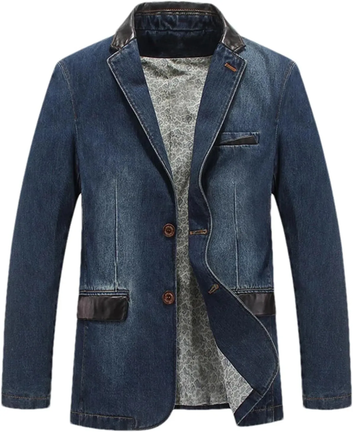 Men's Winter Denim Jackets Casual Laple Denim Windbreaker Coats Classic Motorcycle Jean Jackets