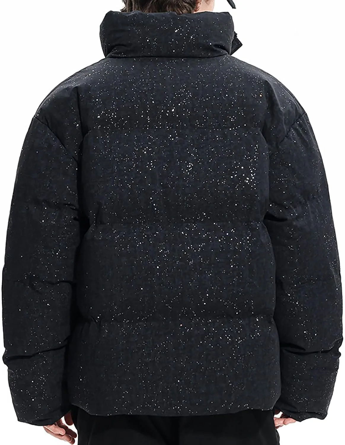 Men's Winter Jackets Outerwear, Warm Hooded Puffer Jackets Big and Tall Down-Hiking-Jackets Insulated Goose Down Jackets