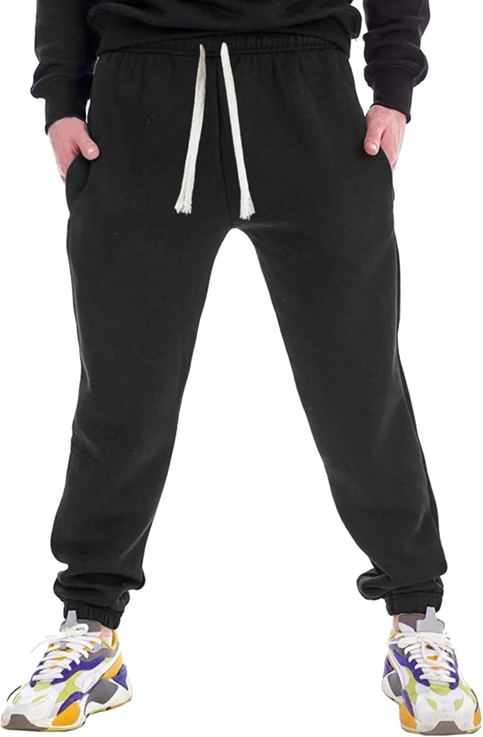 Mens Workout Cargo Sweatpants Ripstop Cargo Pants Lightweight Cotton Jogger Work Pants 6 Pocket Full Outdoor Casual