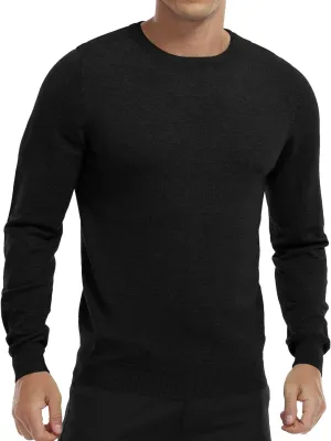 MLANM Men's Crew Neck Sweater Slim Fit Lightweight Sweatshirts Knitted Pullover for Casual