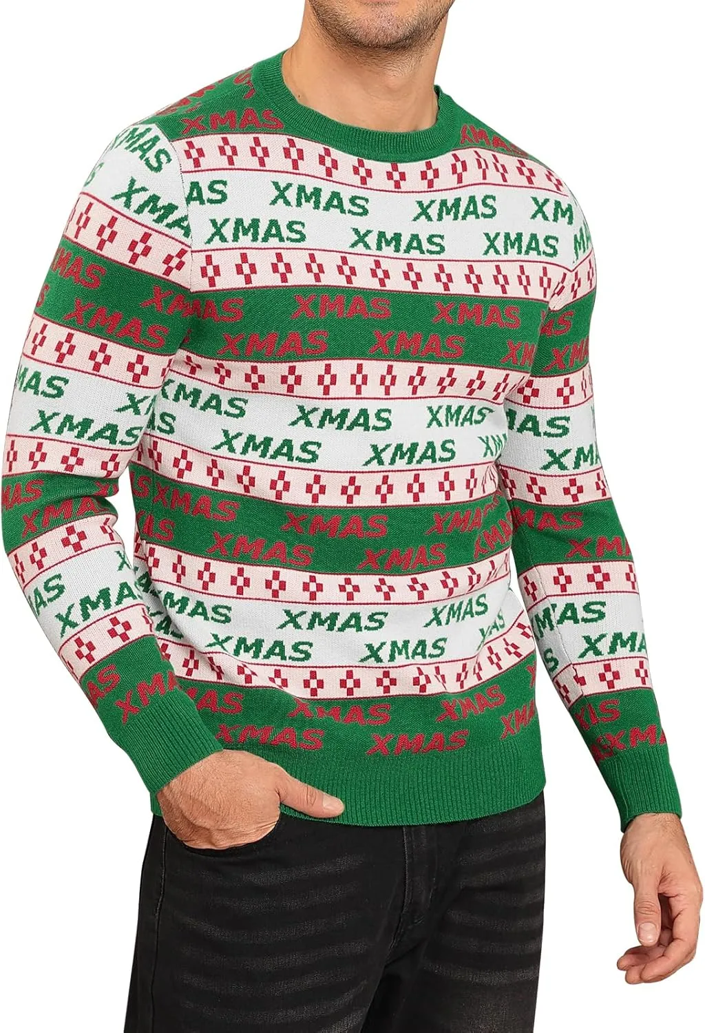 MLANM Men's Crew Neck Sweater Slim Fit Lightweight Sweatshirts Knitted Pullover for Casual