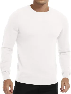 MLANM Men's Crew Neck Sweater Slim Fit Lightweight Sweatshirts Knitted Pullover for Casual