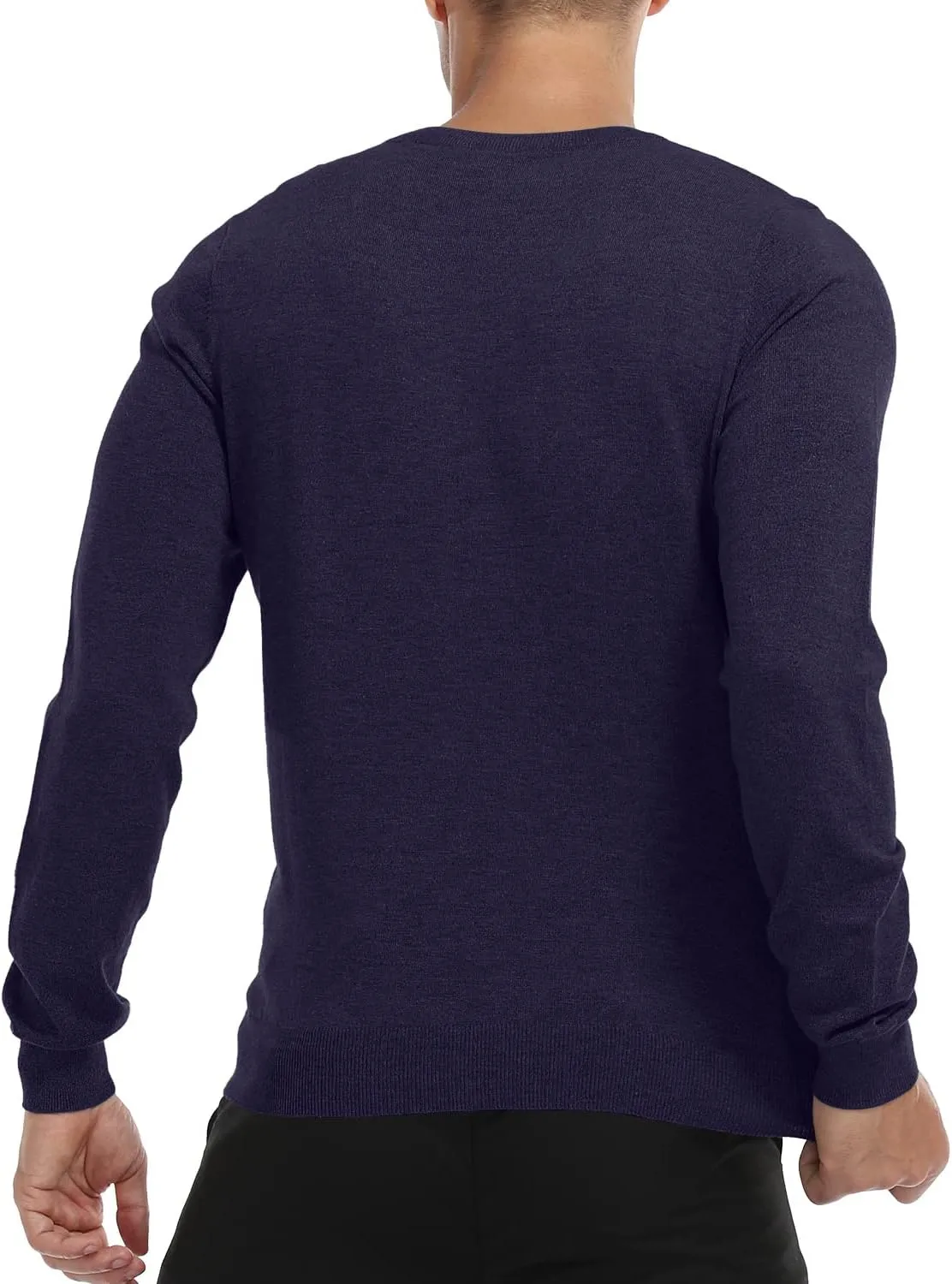 MLANM Men's Crew Neck Sweater Slim Fit Lightweight Sweatshirts Knitted Pullover for Casual