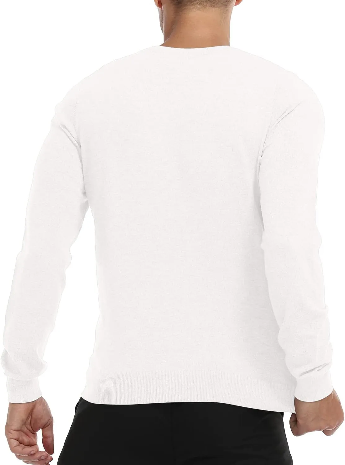 MLANM Men's Crew Neck Sweater Slim Fit Lightweight Sweatshirts Knitted Pullover for Casual