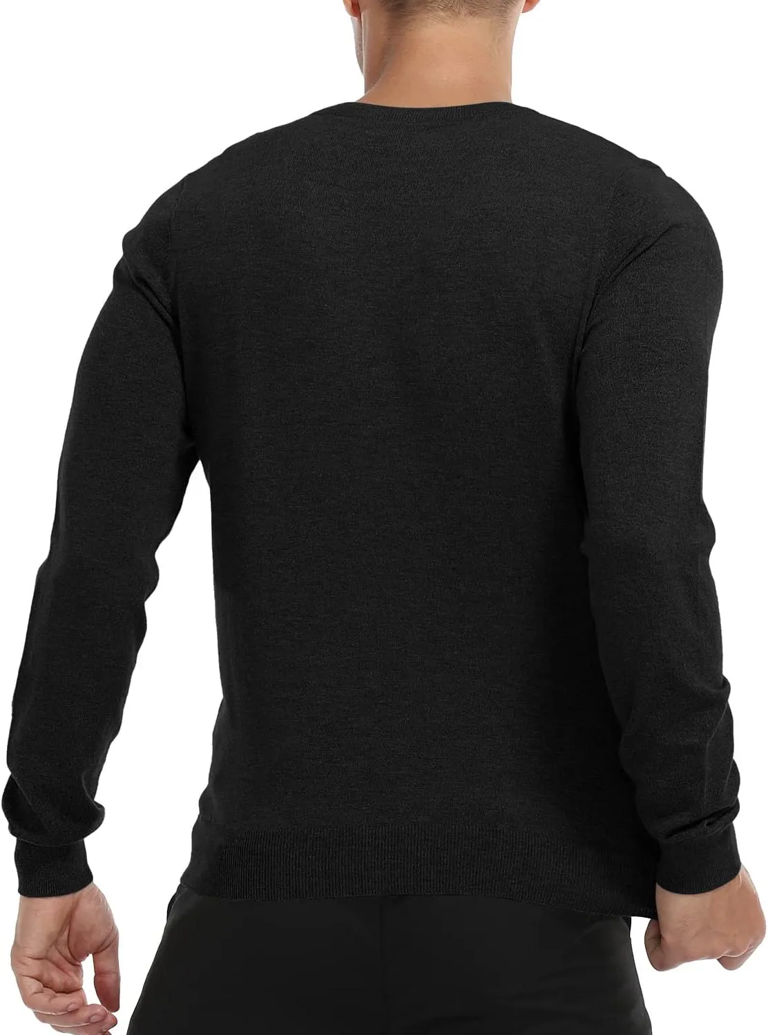 MLANM Men's Crew Neck Sweater Slim Fit Lightweight Sweatshirts Knitted Pullover for Casual