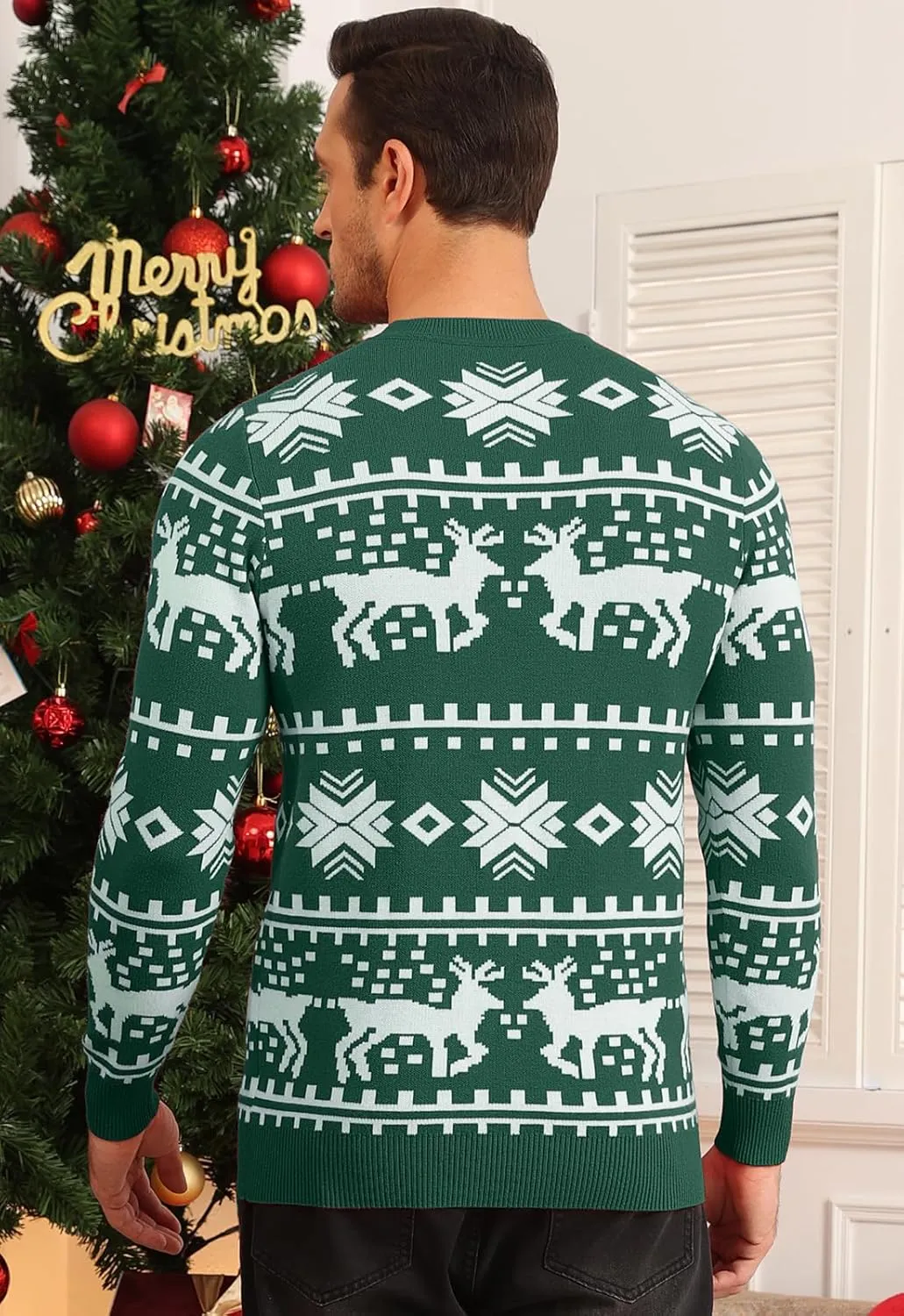 MLANM Men's Crew Neck Sweater Slim Fit Lightweight Sweatshirts Knitted Pullover for Casual