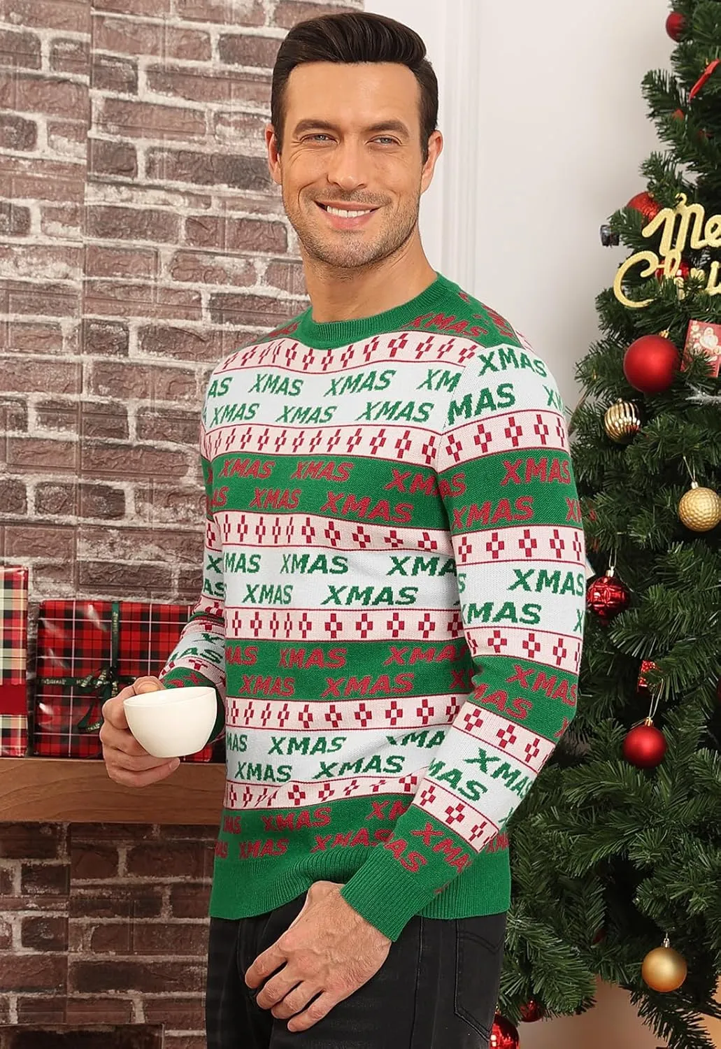 MLANM Men's Crew Neck Sweater Slim Fit Lightweight Sweatshirts Knitted Pullover for Casual