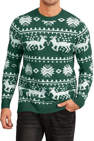 MLANM Men's Crew Neck Sweater Slim Fit Lightweight Sweatshirts Knitted Pullover for Casual