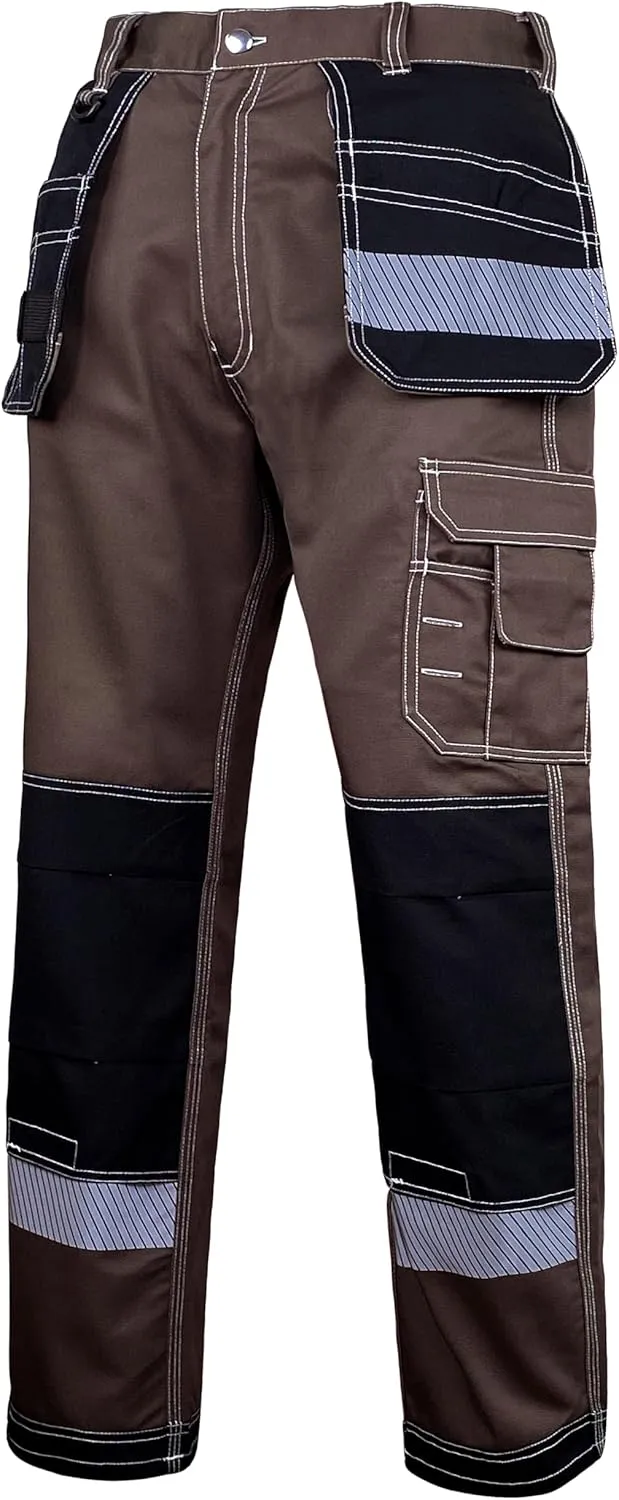 Notus Men's Work Utility & Safety Pants Reinforced Cordura Knee Tactical Utility Tools Holster Pockets Workwear Pants