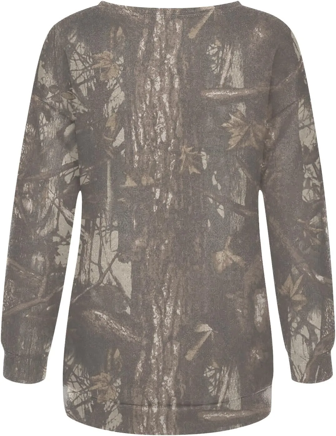 Oversized Camo Sweatshirt For Women Graphic Long Sleeve Tops Leaf Print Fall Clothes 2024 Crewneck Pullover