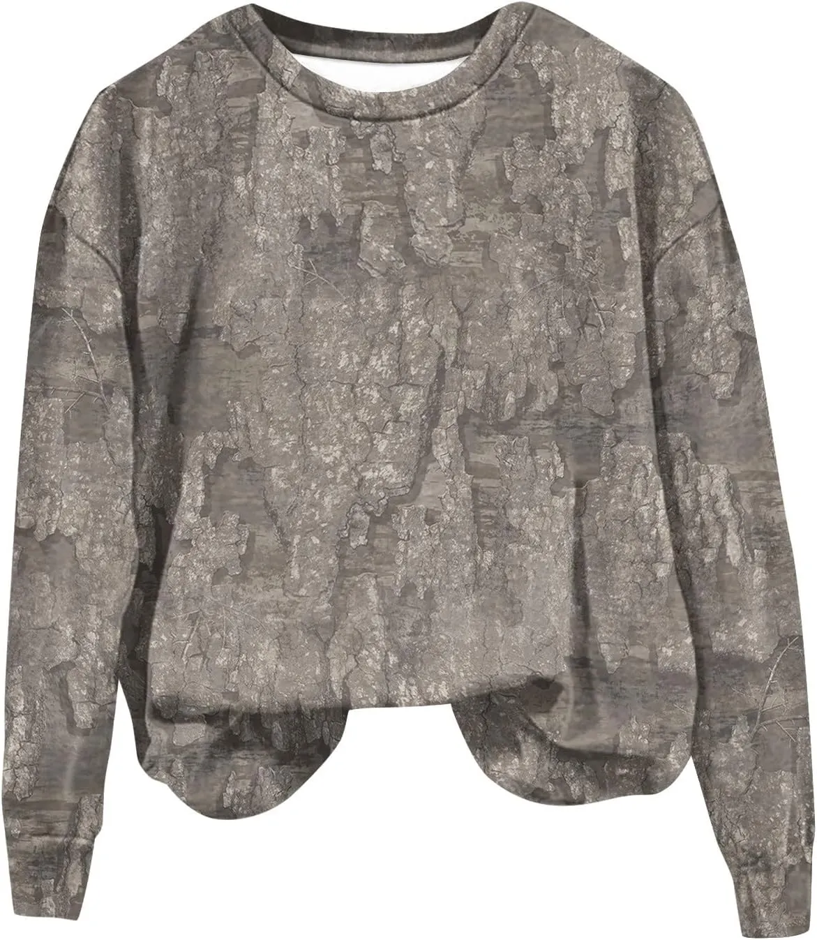 Oversized Camo Sweatshirt For Women Graphic Long Sleeve Tops Leaf Print Fall Clothes 2024 Crewneck Pullover
