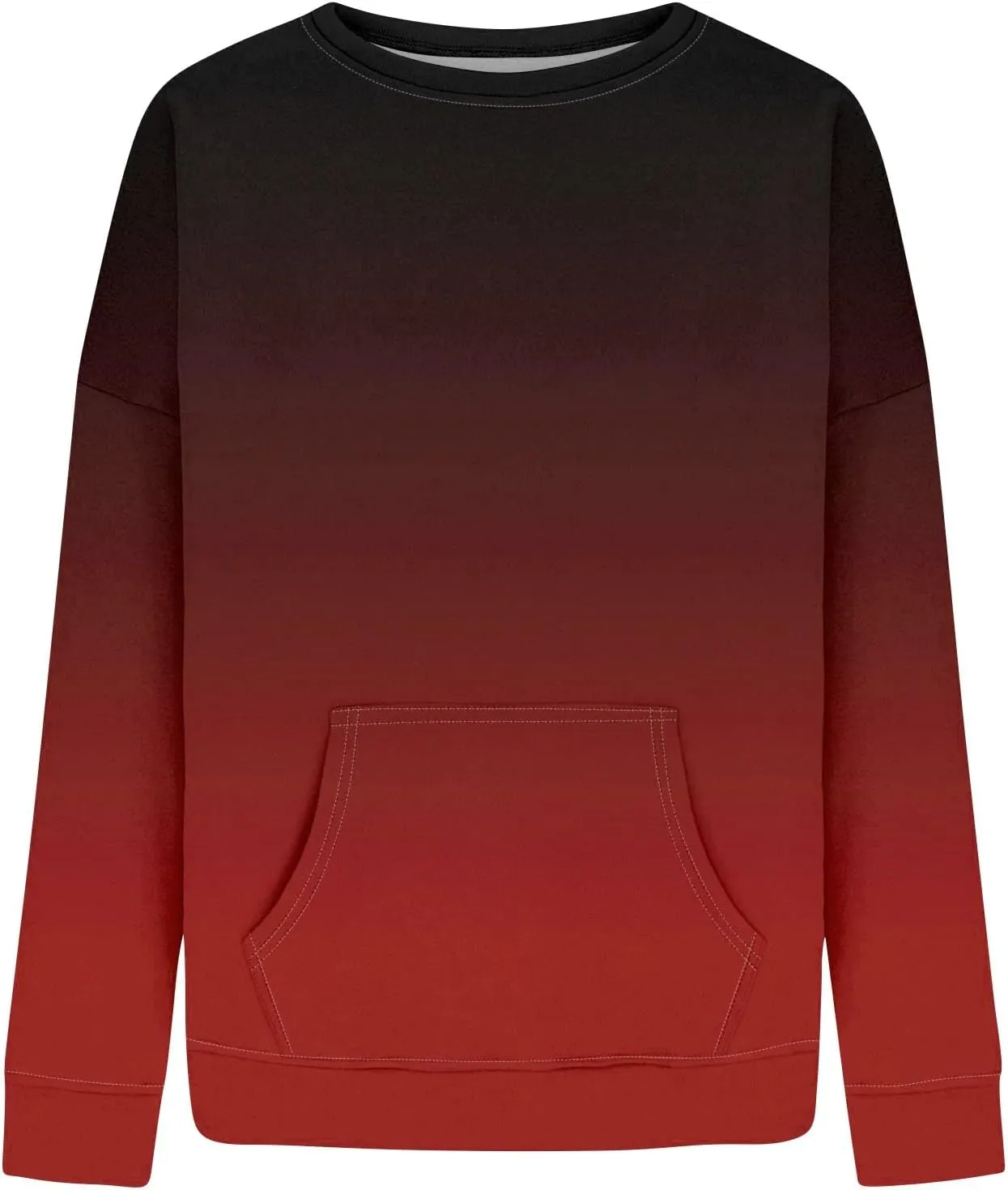 Oversized Crewneck Sweatshirt Women Graphic Preppy Cute Sweatshirts No Hood Loose Fit Y2k Hoodie with Pockets