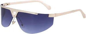 Oversized Semi-rimless Sunglasses for Women Men Luxury Metal Frame Punk Uv400