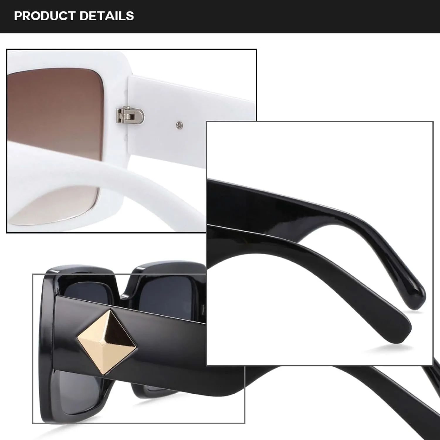 Oversized Sunglasses Retro Fashion Men Women Uv400
