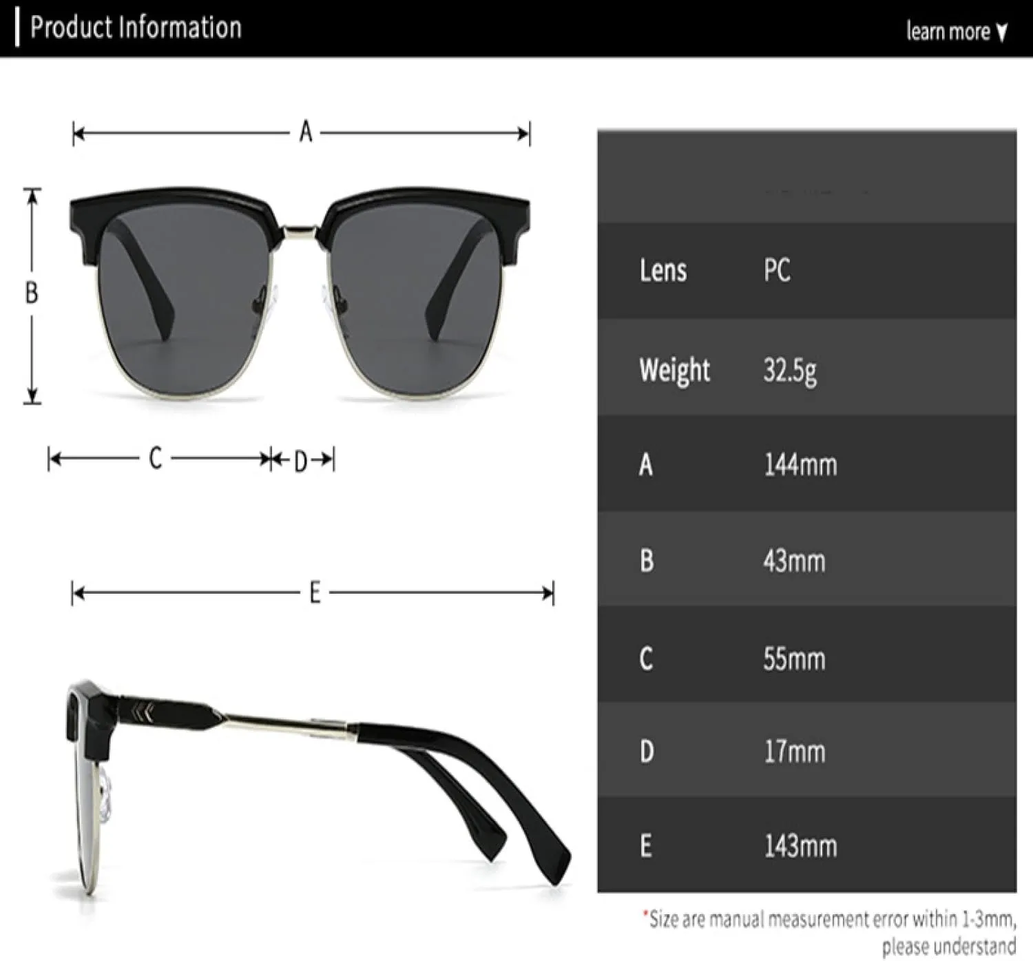 Popular Fashion Men Sunglasses Gradient Uv400 Vintage Women