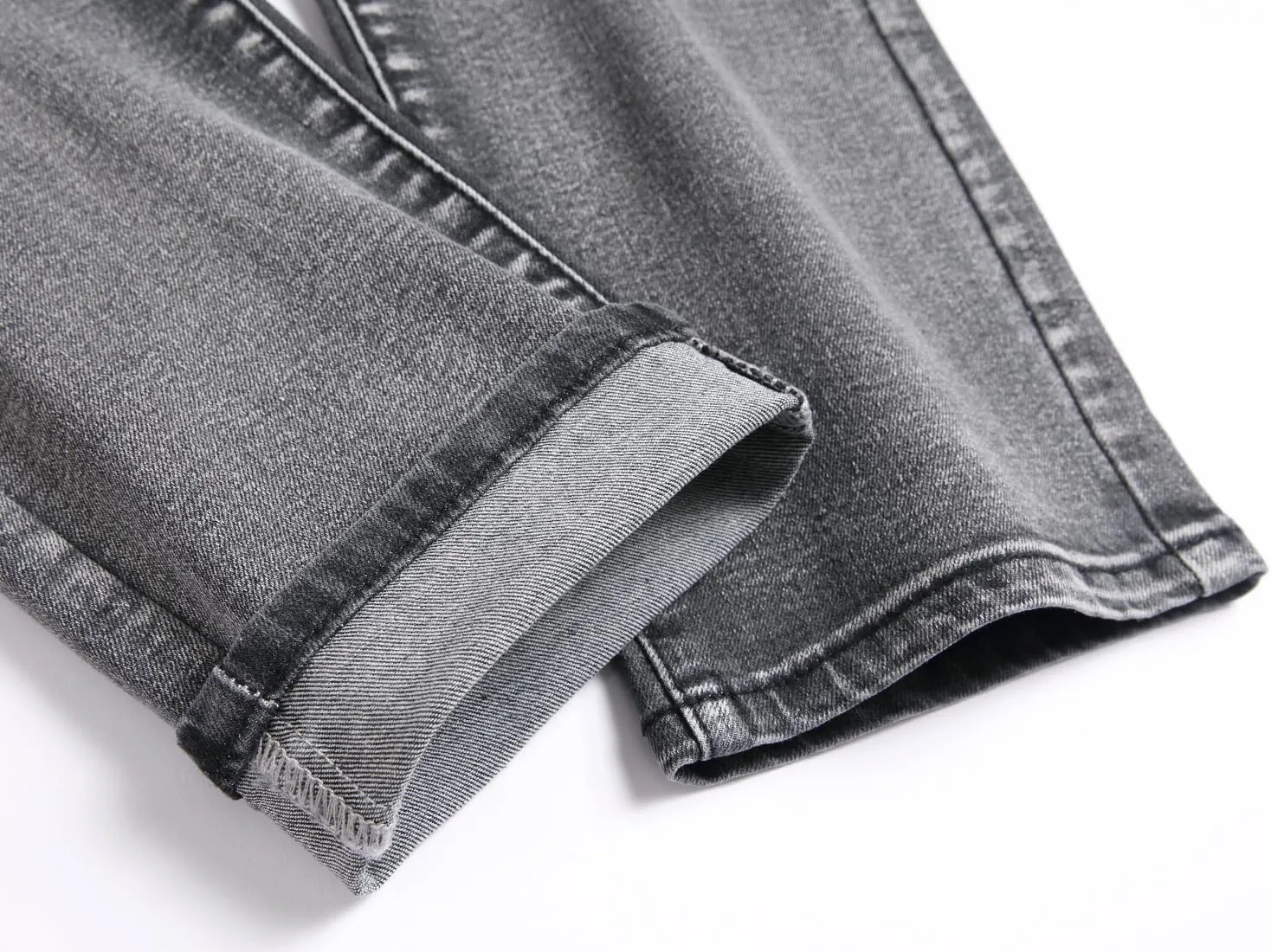 QIMYUM Men's Slim Fit Jeans Ripped Skinny Jeans for Men, Fashion Biker Jeans Stretch Moto Cargo Denim Pants