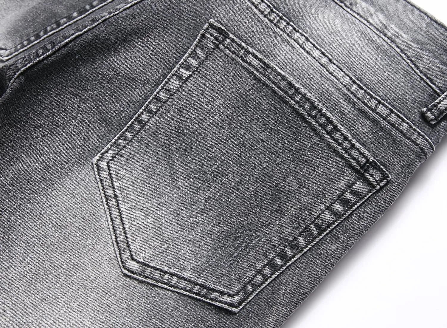 QIMYUM Men's Slim Fit Jeans Ripped Skinny Jeans for Men, Fashion Biker Jeans Stretch Moto Cargo Denim Pants