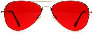 RainbowOPTX Aviator Mood Boosting Color Sunglasses For Men & Women, Full UV400 Protection