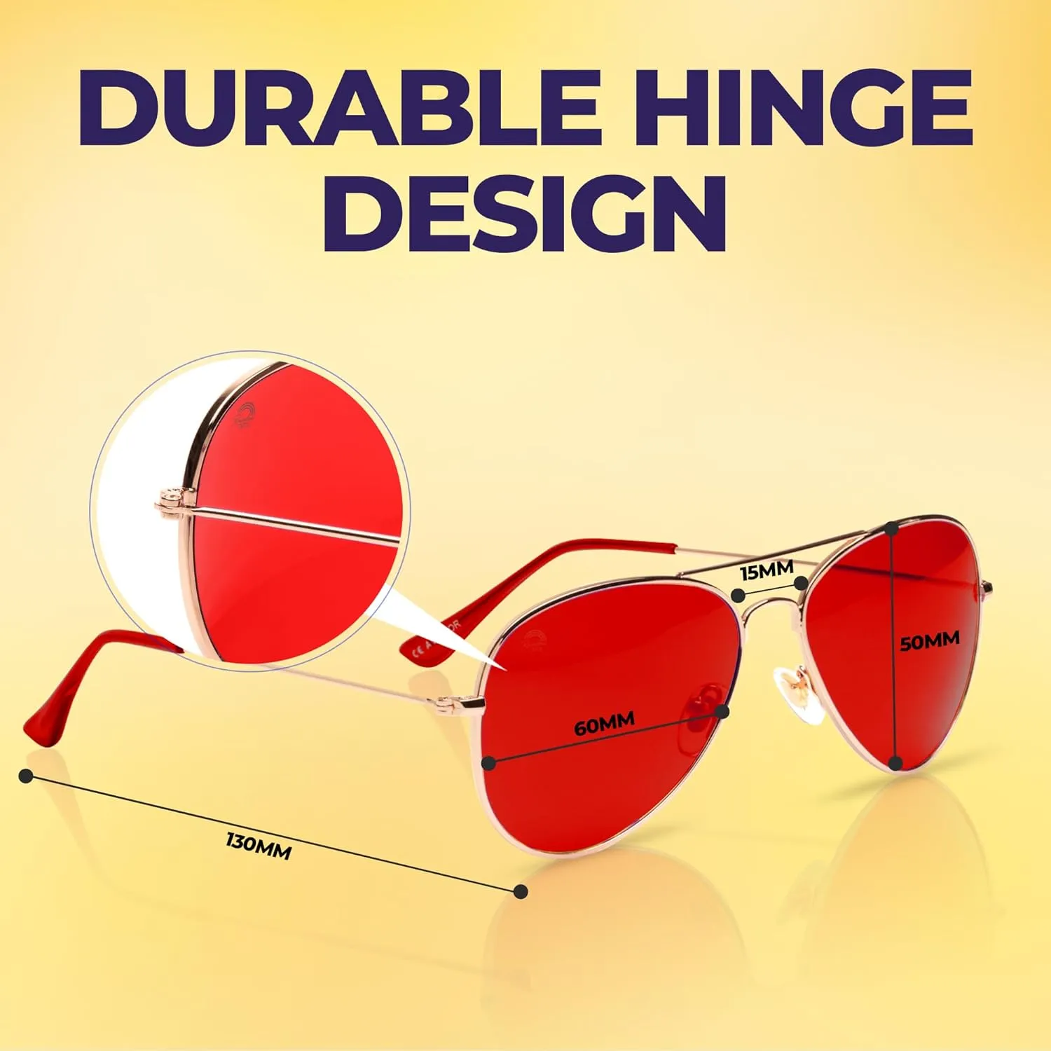RainbowOPTX Aviator Mood Boosting Color Sunglasses For Men & Women, Full UV400 Protection
