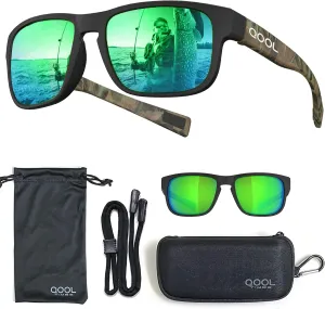 rectangle Polarized fishing Sunglasses for Men Women Running Hunting Golfing Cycling Hiking Outdoor