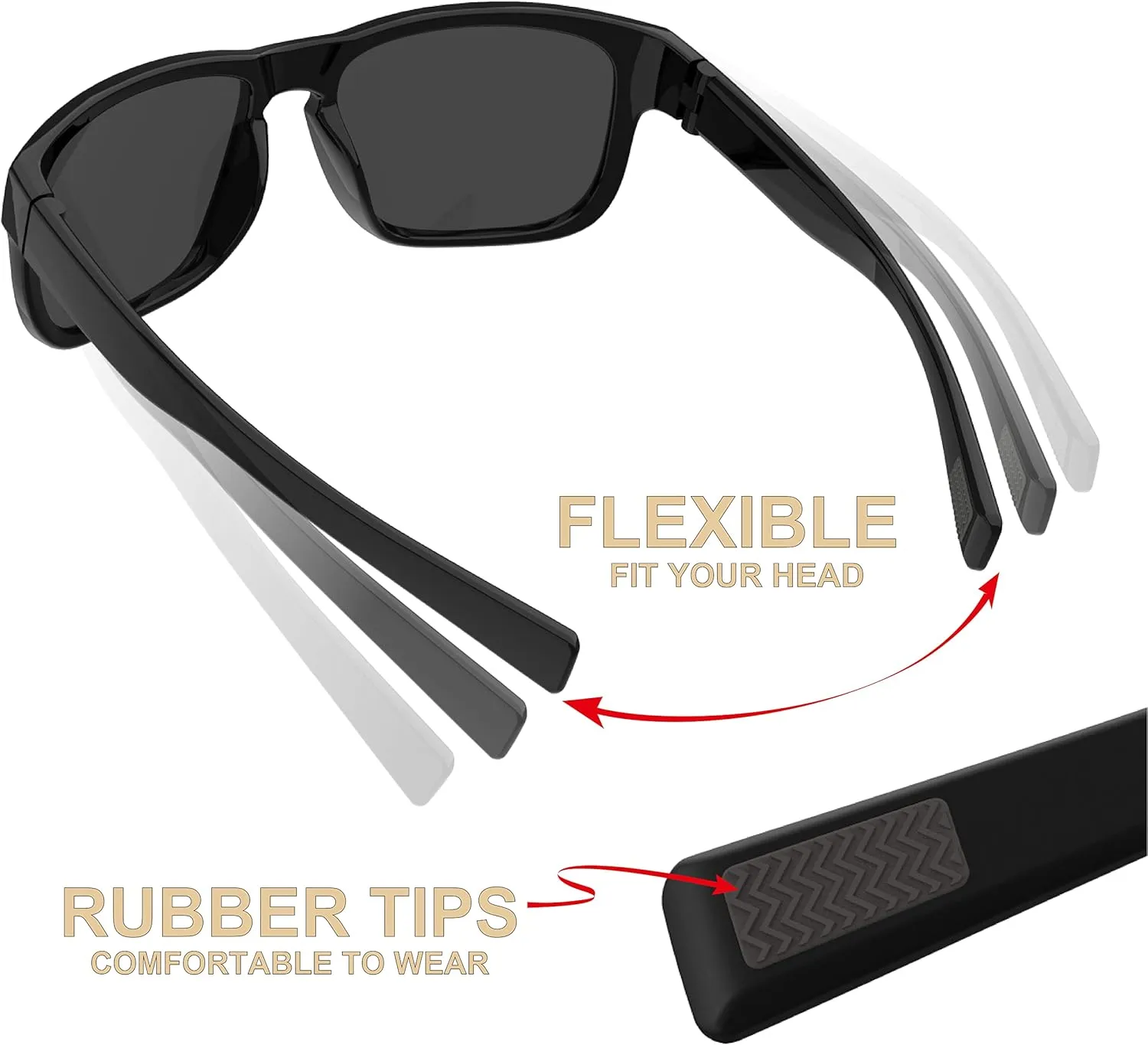 rectangle Polarized fishing Sunglasses for Men Women Running Hunting Golfing Cycling Hiking Outdoor