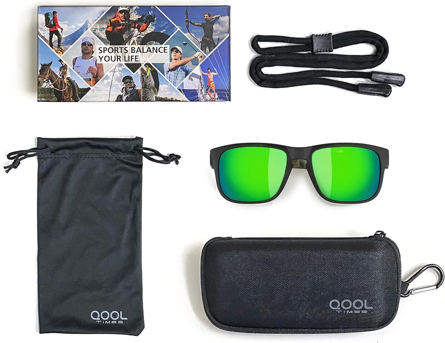 rectangle Polarized fishing Sunglasses for Men Women Running Hunting Golfing Cycling Hiking Outdoor