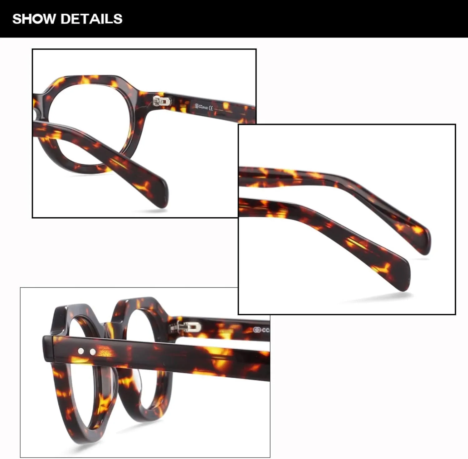 Retro Acetate Men Women Fashion Glasses