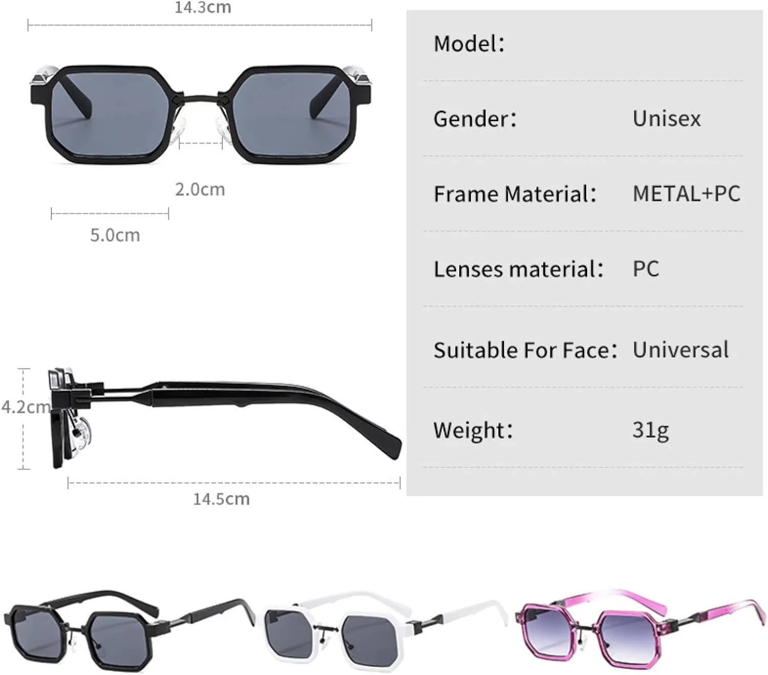 Retro Punk Sunglasses Men Popular Women Casual