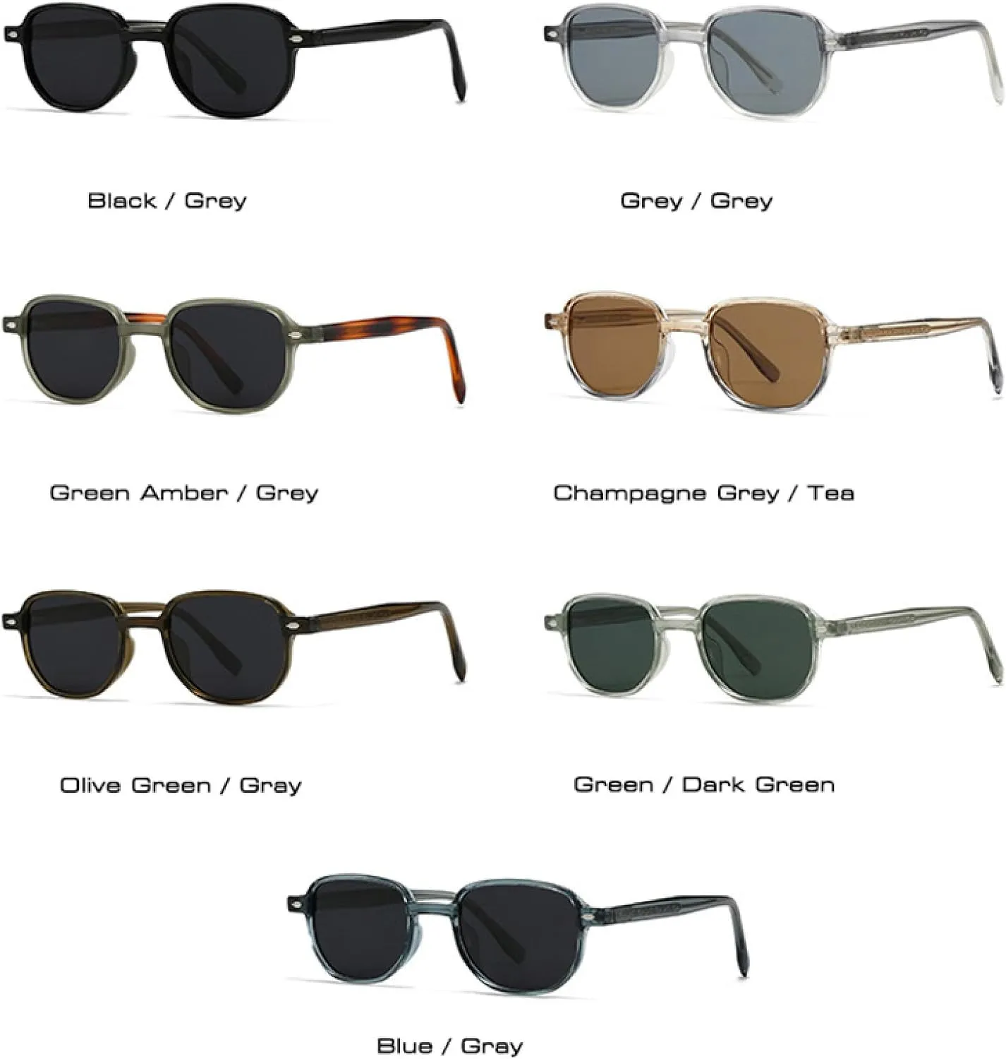 Retro Rivets Women Luxury Sunglasses Fashion Shades Uv400 Men Green Sun Glasses