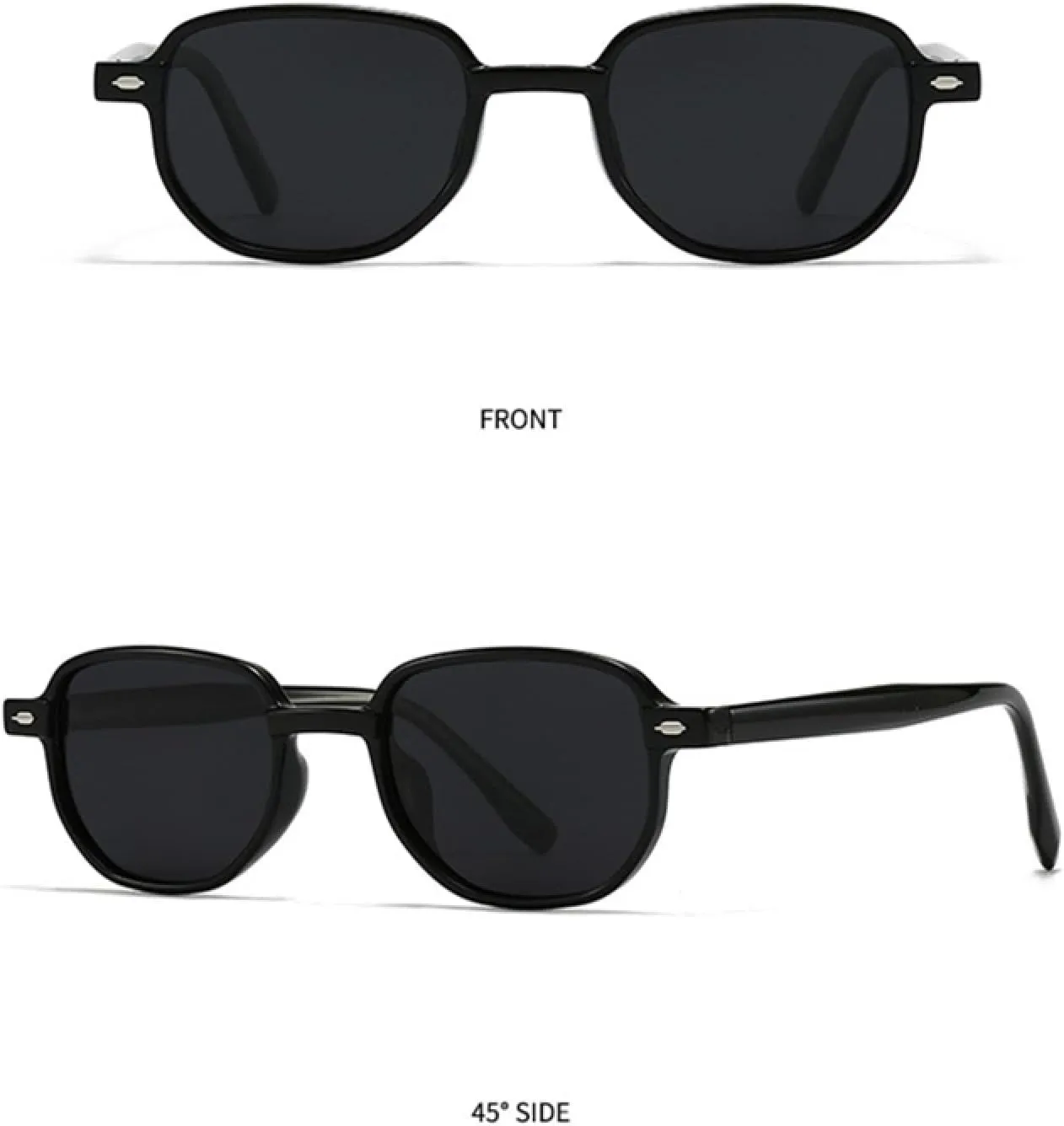 Retro Rivets Women Luxury Sunglasses Fashion Shades Uv400 Men Green Sun Glasses