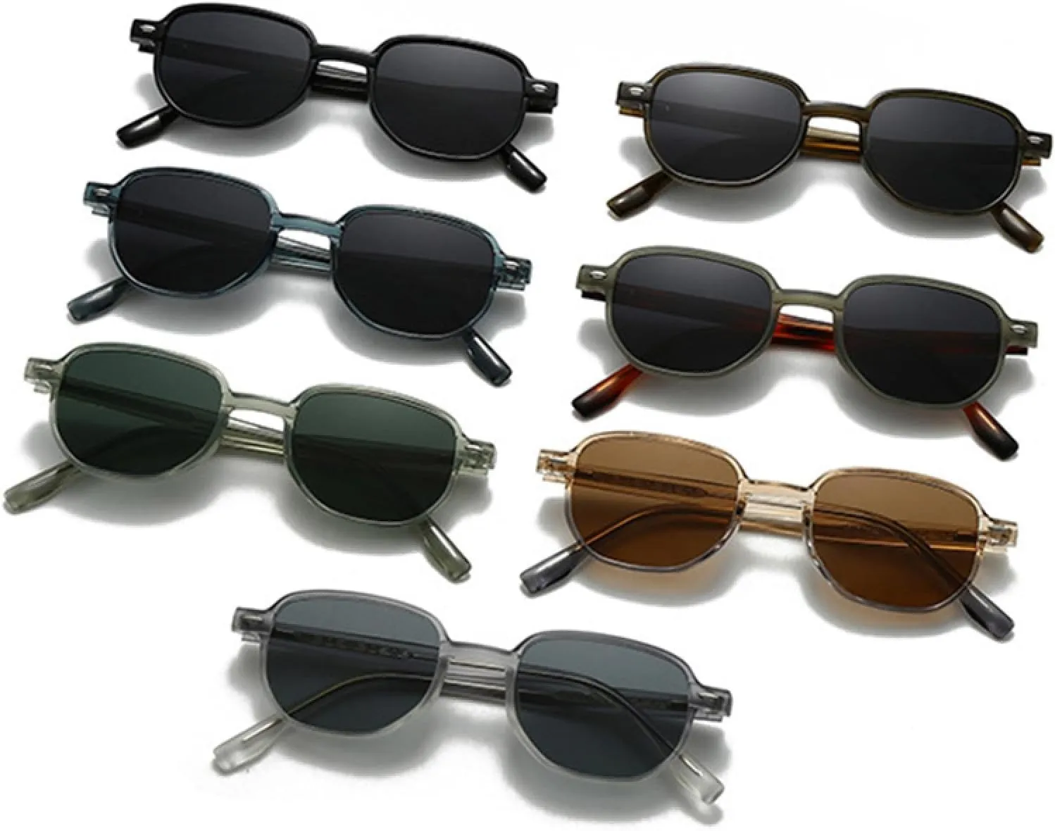Retro Rivets Women Luxury Sunglasses Fashion Shades Uv400 Men Green Sun Glasses