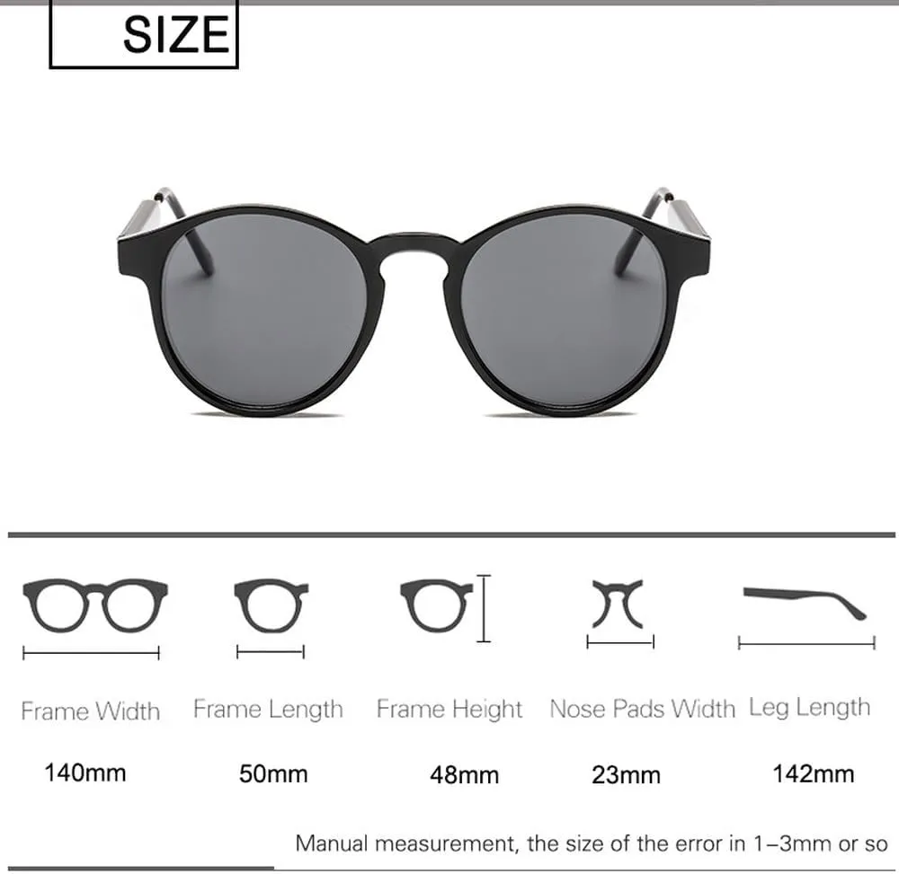 Retro Round Sunglasses Women Men Transparent Female Sun Glasses Men Feminino Soleil UV400