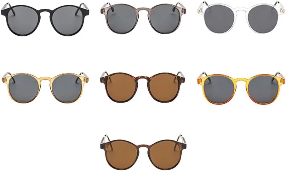 Retro Round Sunglasses Women Men Transparent Female Sun Glasses Men Feminino Soleil UV400