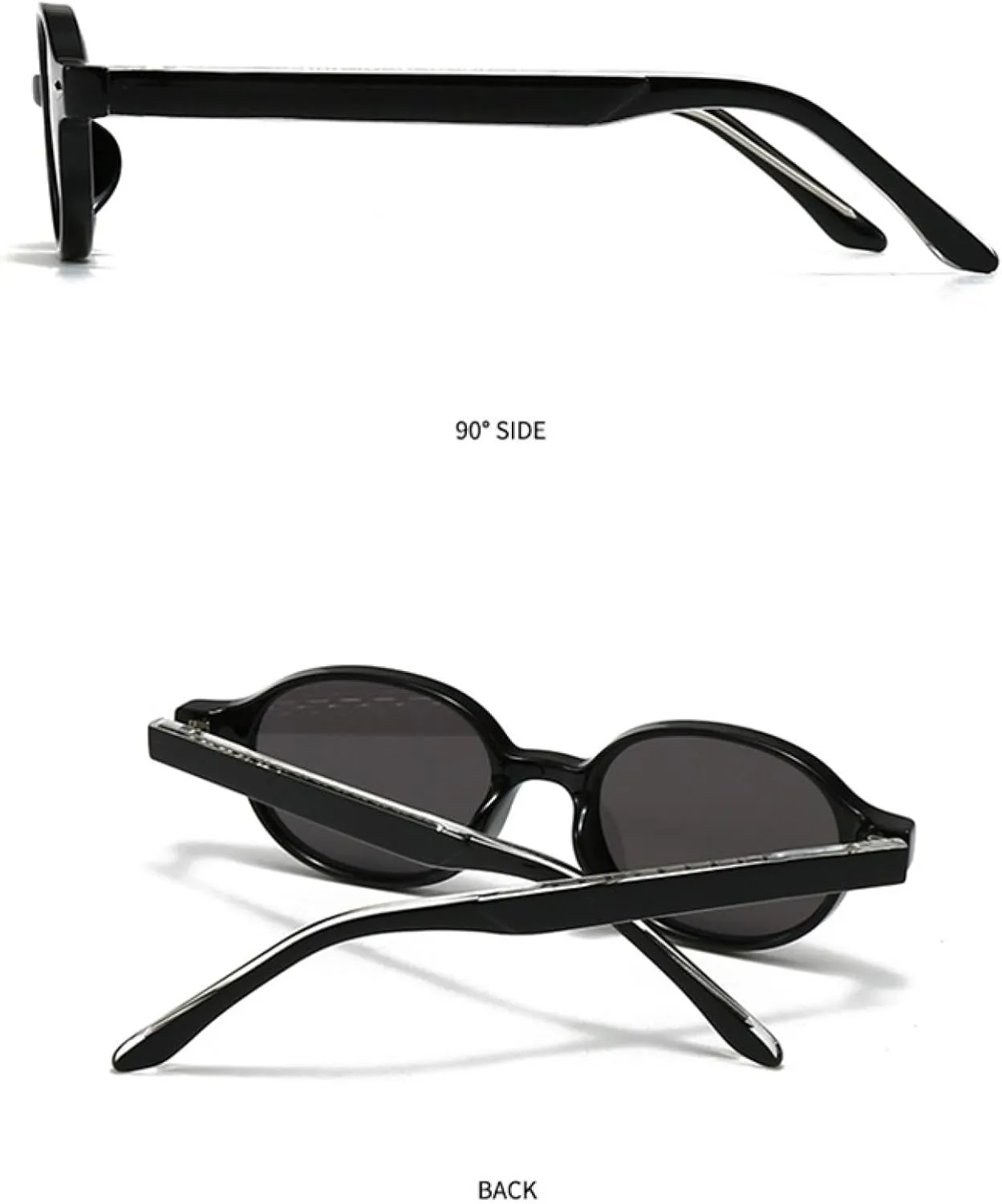 Retro Small Oval Sunglasses Women Shades Uv400 Fashion Rivets Men Sun Glasses