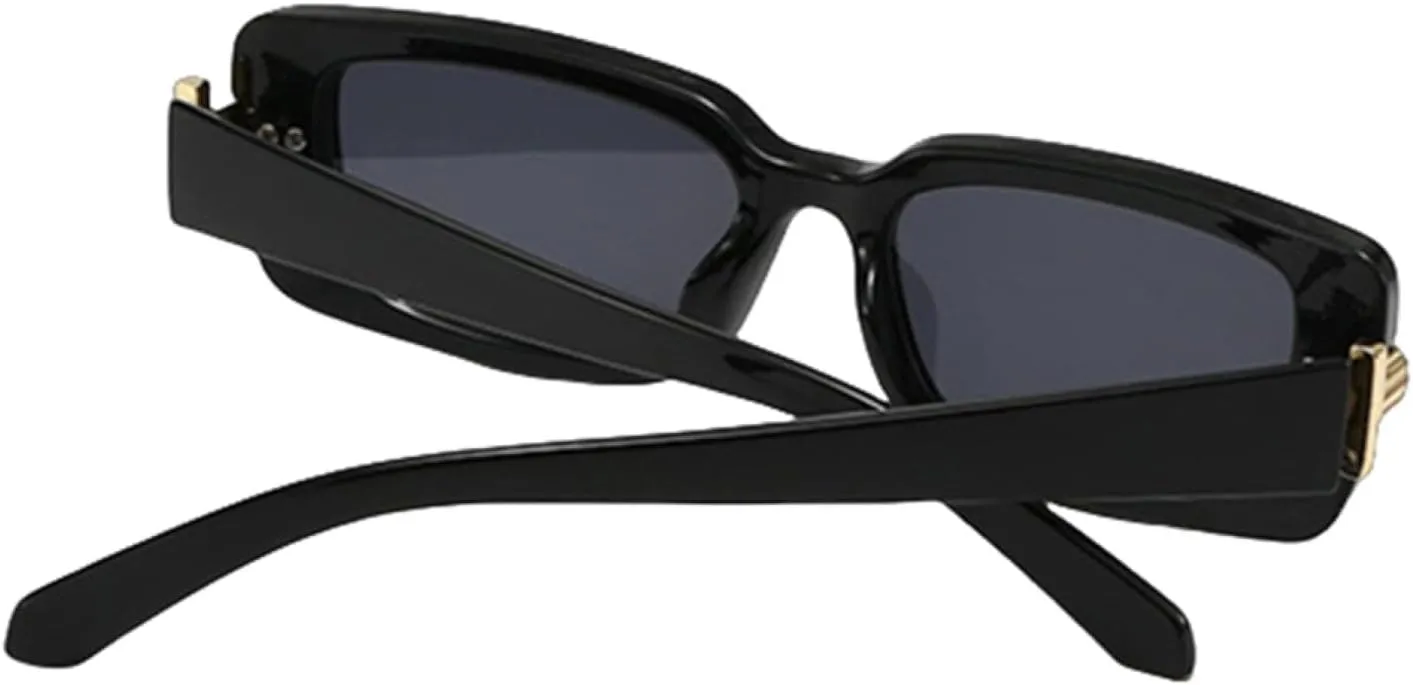 Retro Small Rectangle Sunglasses Women Gradient Uv400