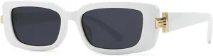 Retro Small Rectangle Sunglasses Women Gradient Uv400