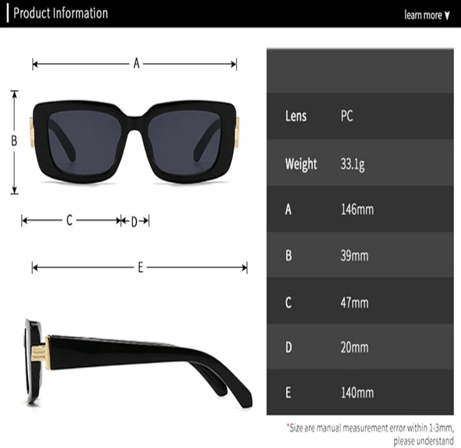 Retro Small Rectangle Sunglasses Women Gradient Uv400
