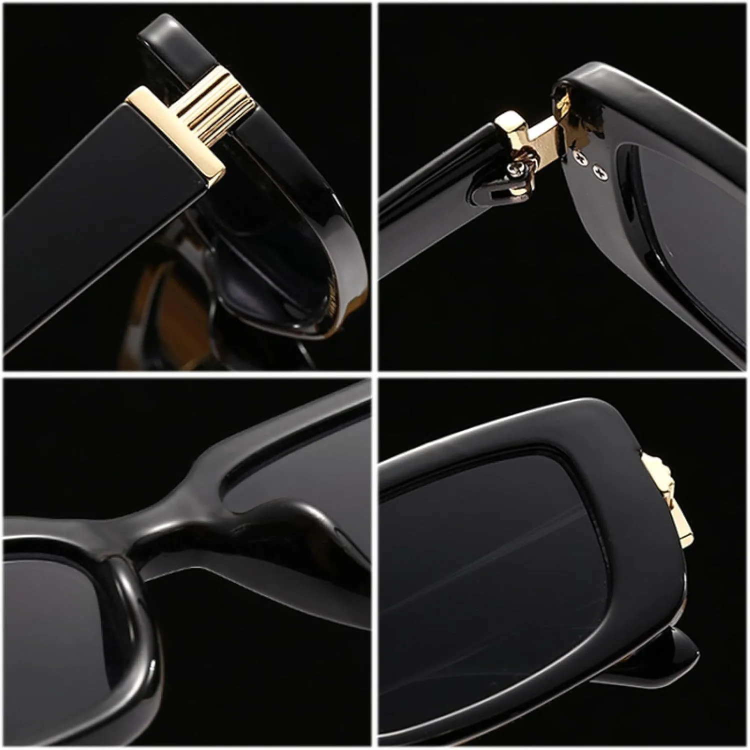 Retro Small Rectangle Sunglasses Women Gradient Uv400