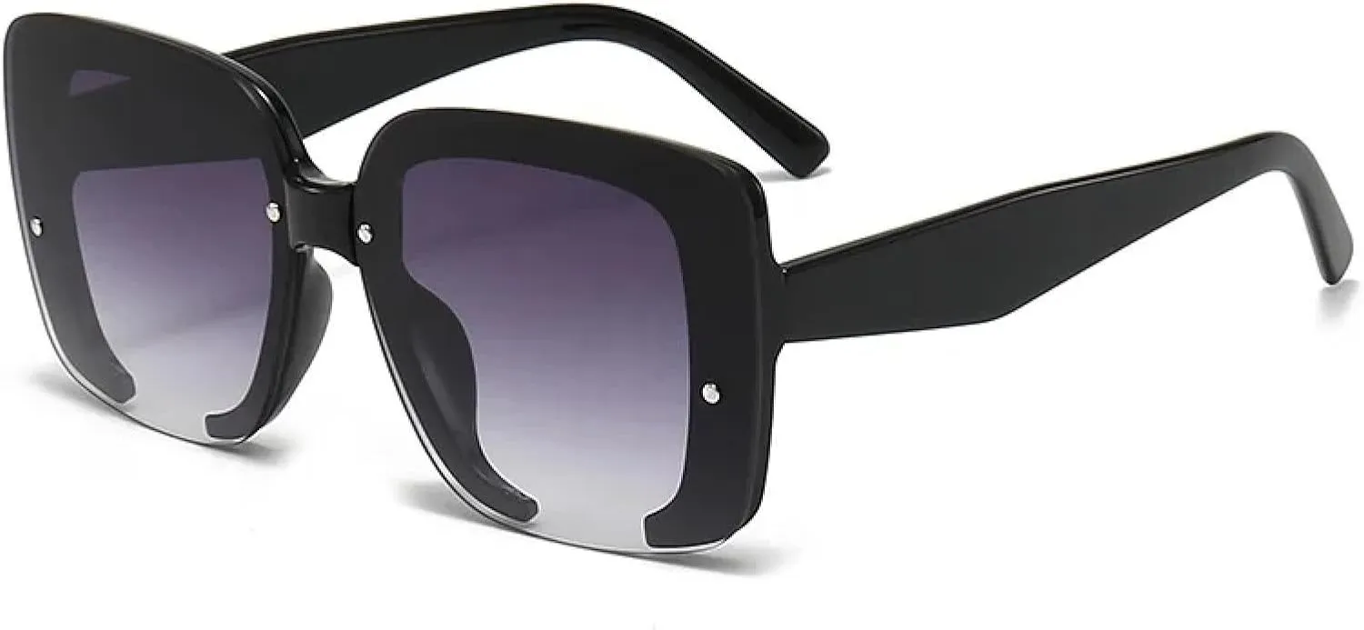 Rimless Women Men Sunglasses Vintage Fashion Shade Uv400