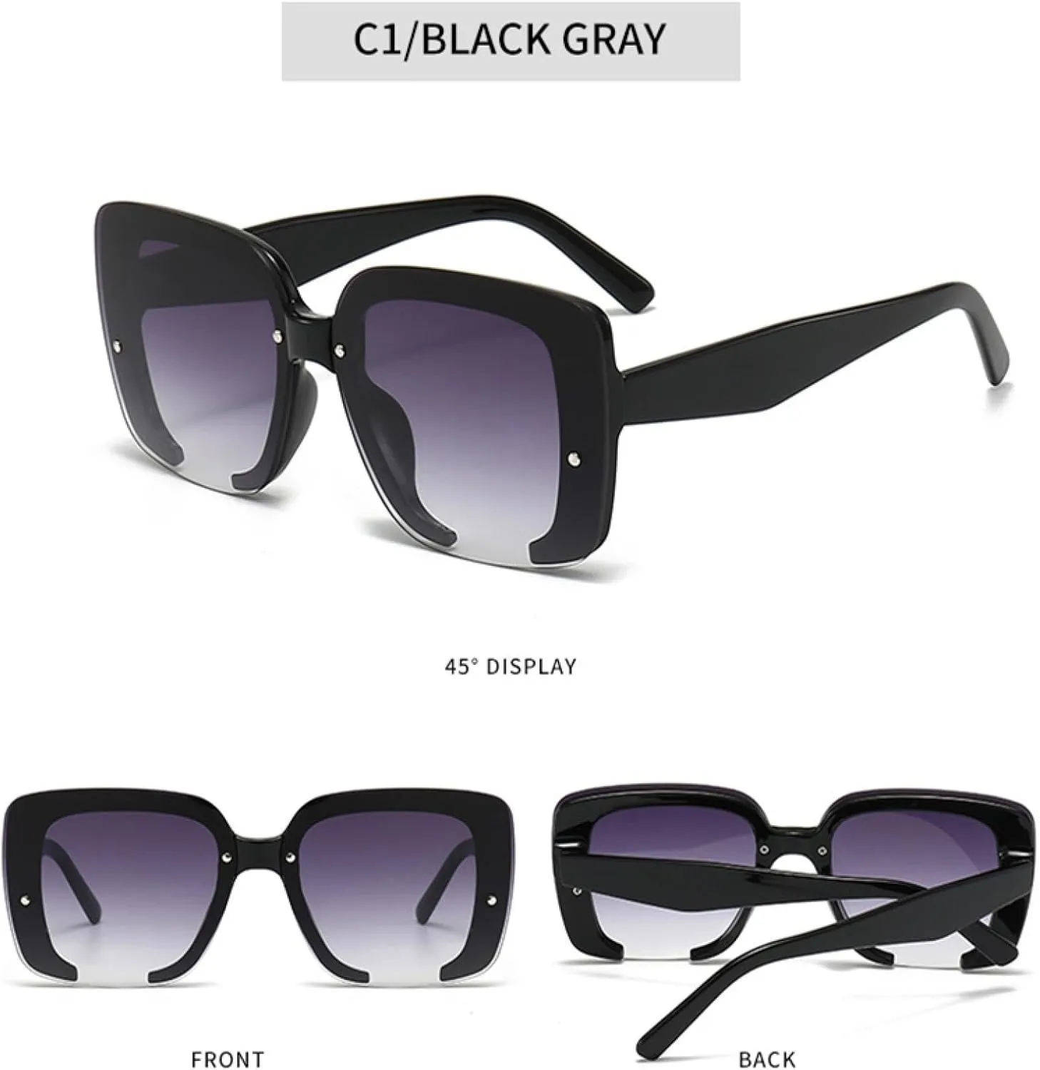 Rimless Women Men Sunglasses Vintage Fashion Shade Uv400