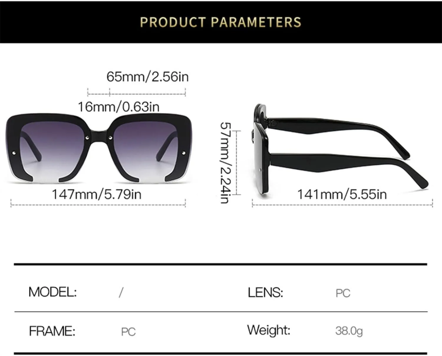 Rimless Women Men Sunglasses Vintage Fashion Shade Uv400