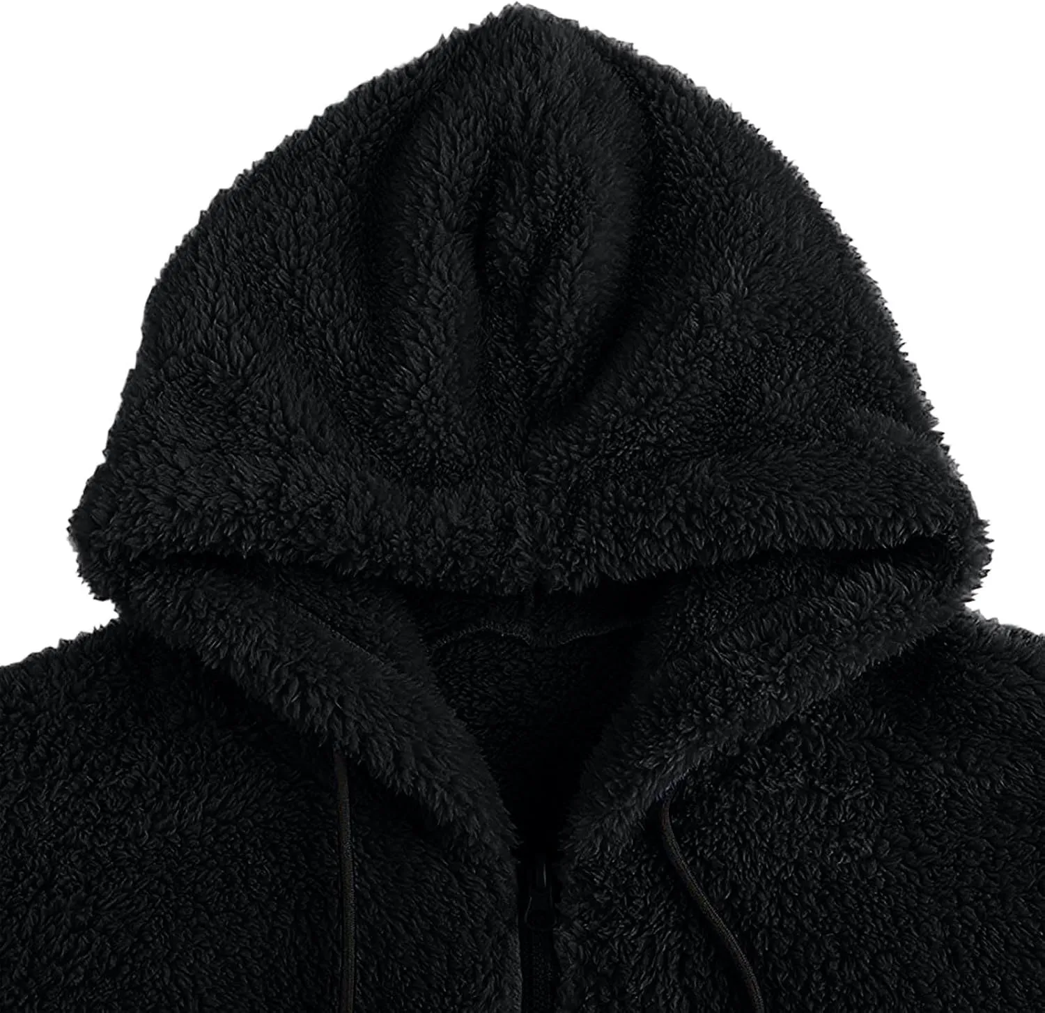 RTRDE Mens Casual Jacket Lightweight Sherpa Jackets Full Zip Warm Fuzzy Windproof Winter Coats Hooded Work Coats, M-3XL