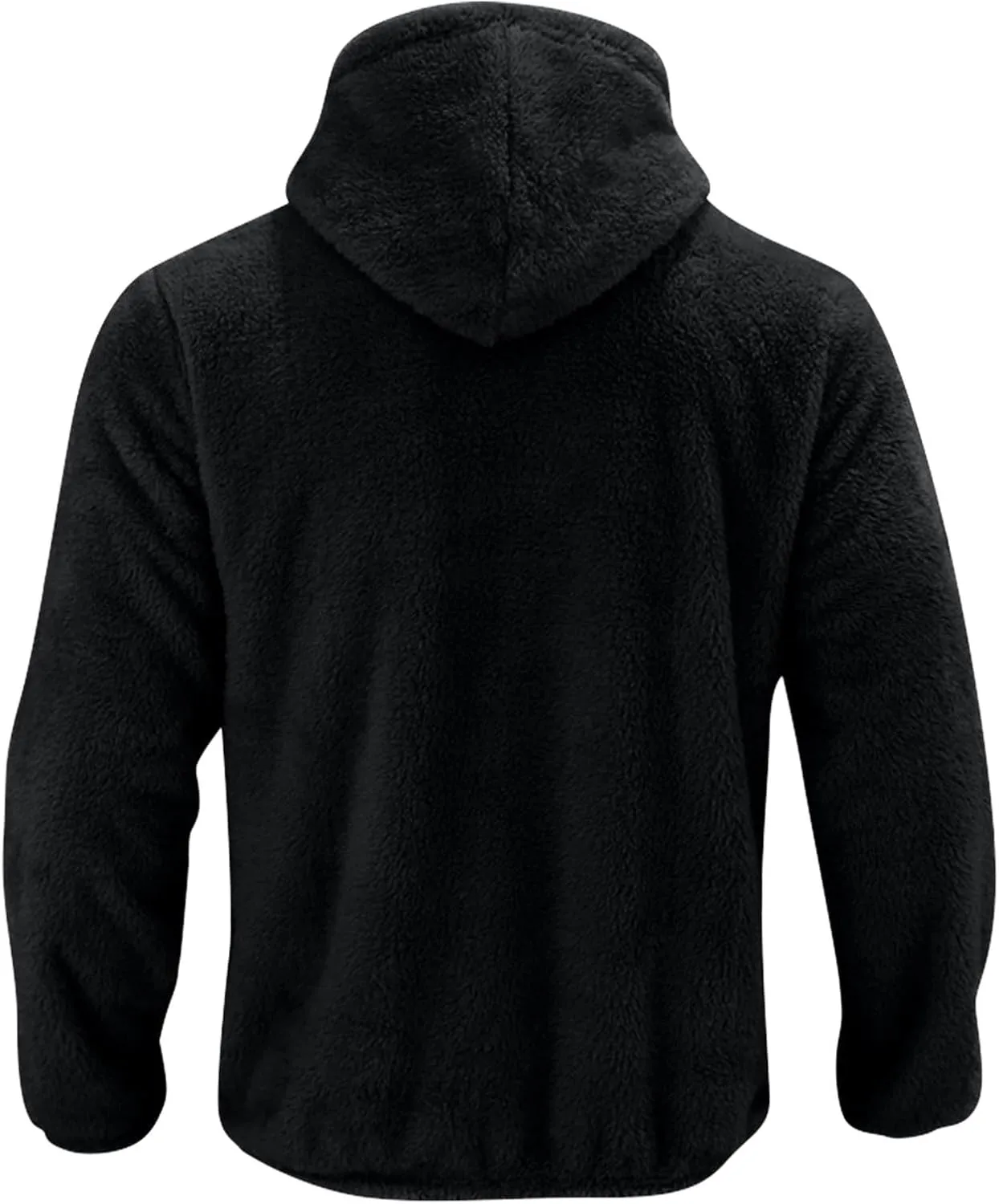 RTRDE Mens Casual Jacket Lightweight Sherpa Jackets Full Zip Warm Fuzzy Windproof Winter Coats Hooded Work Coats, M-3XL