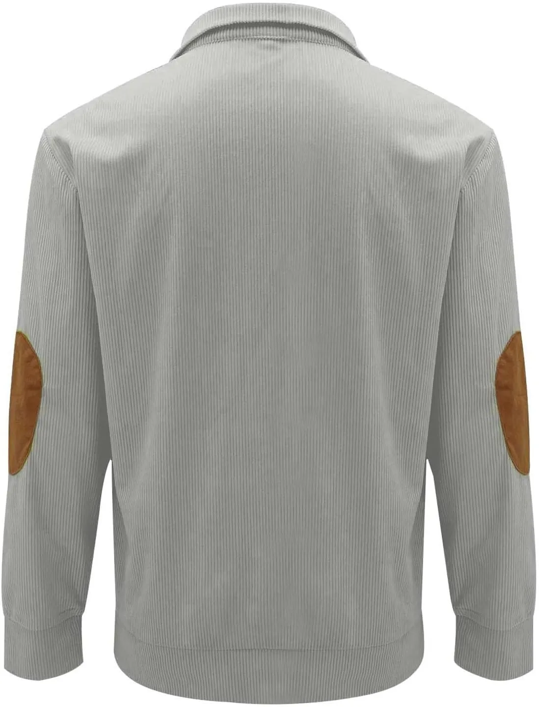 RTRDE Men's Long Sleeve Henley Sweatshirt Corduroy Pullover Sweatshirt Thermal Slim Fit Button Sweatshirts Casual, S-3XL