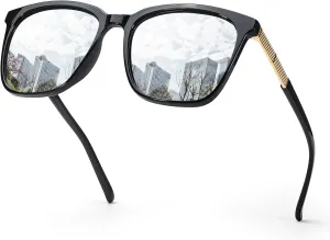 SIPHEW Oversized Square Sunglasses for Women|Lightweight Fashion Sunglasses 100% UV400 Protection|Trendy Mirrored Shade