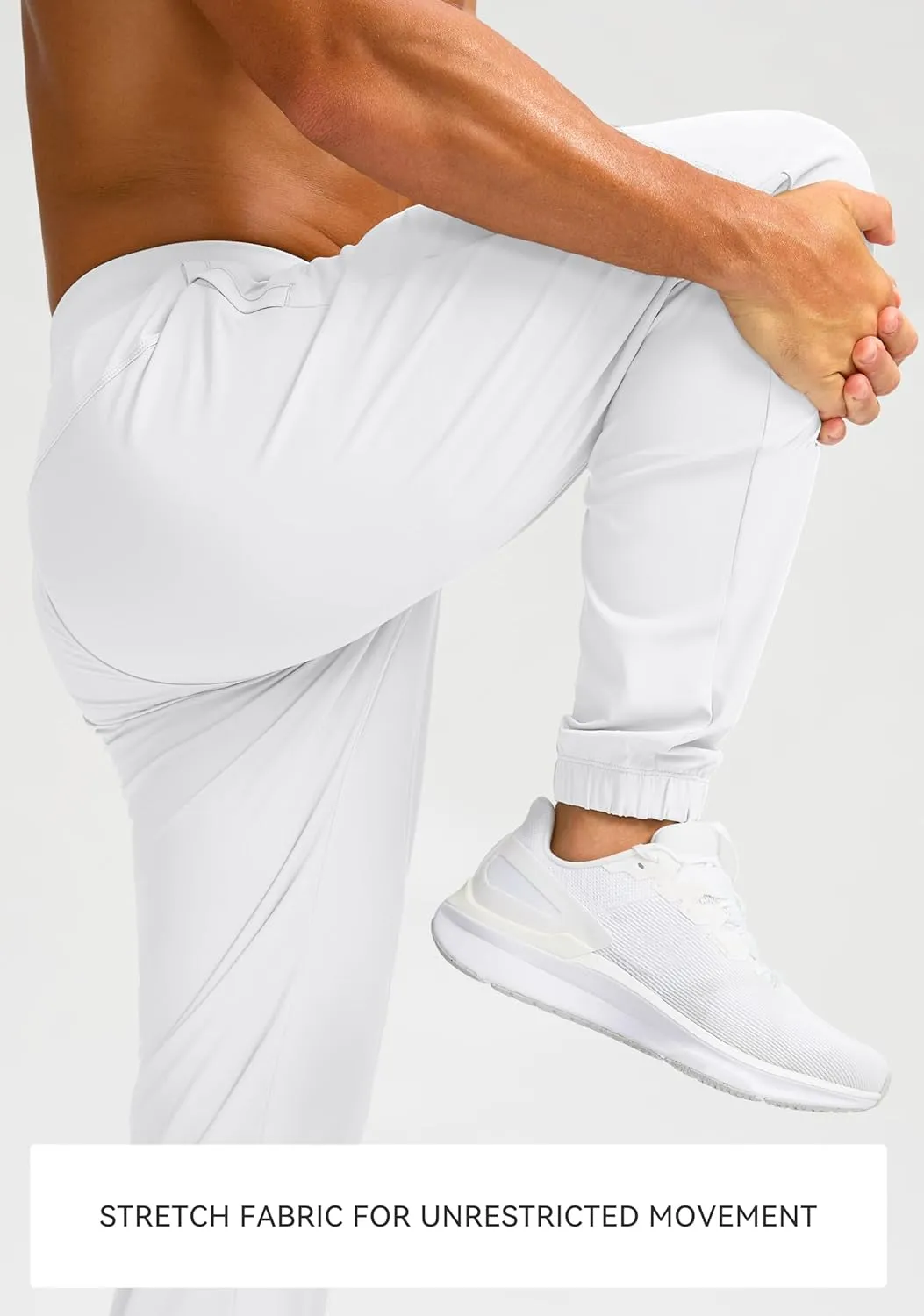 Soothfeel Men's Joggers with Zipper Pockets Golf Joggers Lightweight Sweatpants Athletic Workout Pants for Men Track