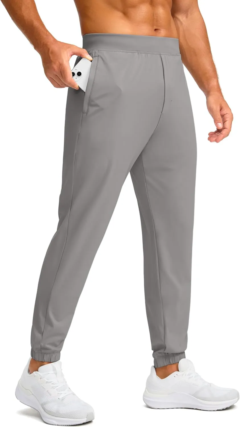 Soothfeel Men's Joggers with Zipper Pockets Golf Joggers Lightweight Sweatpants Athletic Workout Pants for Men Track