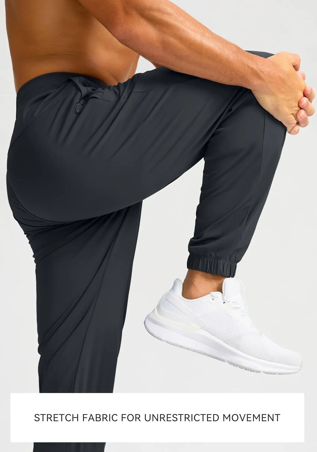 Soothfeel Men's Joggers with Zipper Pockets Golf Joggers Lightweight Sweatpants Athletic Workout Pants for Men Track