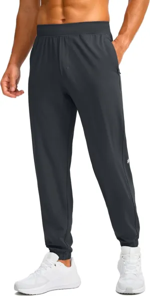 Soothfeel Men's Joggers with Zipper Pockets Golf Joggers Lightweight Sweatpants Athletic Workout Pants for Men Track