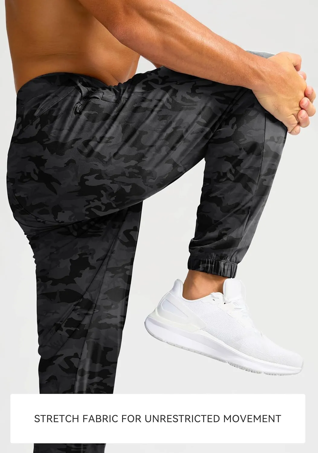Soothfeel Men's Joggers with Zipper Pockets Golf Joggers Lightweight Sweatpants Athletic Workout Pants for Men Track